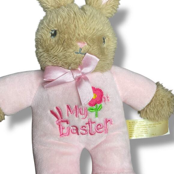 My First Easter Plush Bunny Rabbit Rattle MTY International Stuffed Animal 10" - Picture 4 of 14